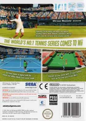 Virtua Tennis 2009 box cover back